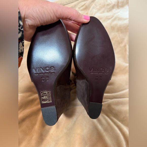 Vince Brown Garren Leather Ankle Boots 8M - Picture 5 of 7